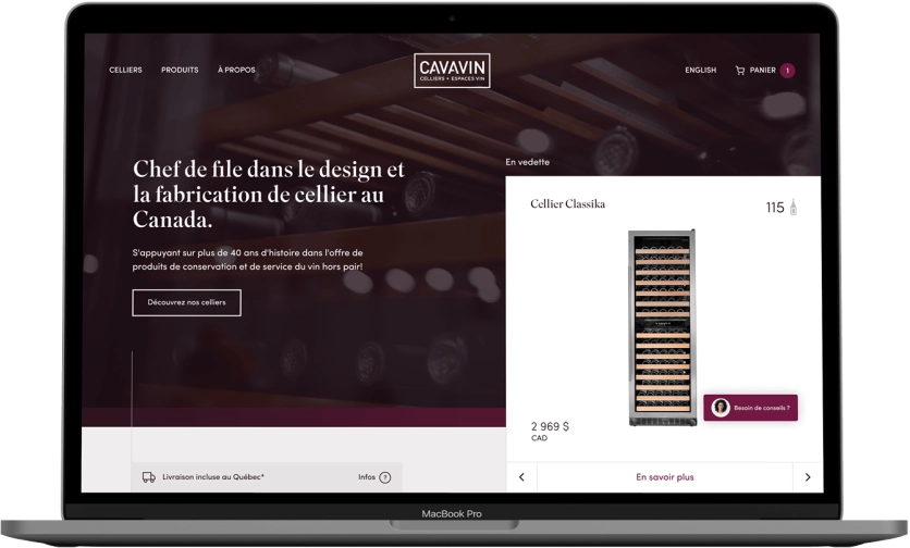 Cavavin website