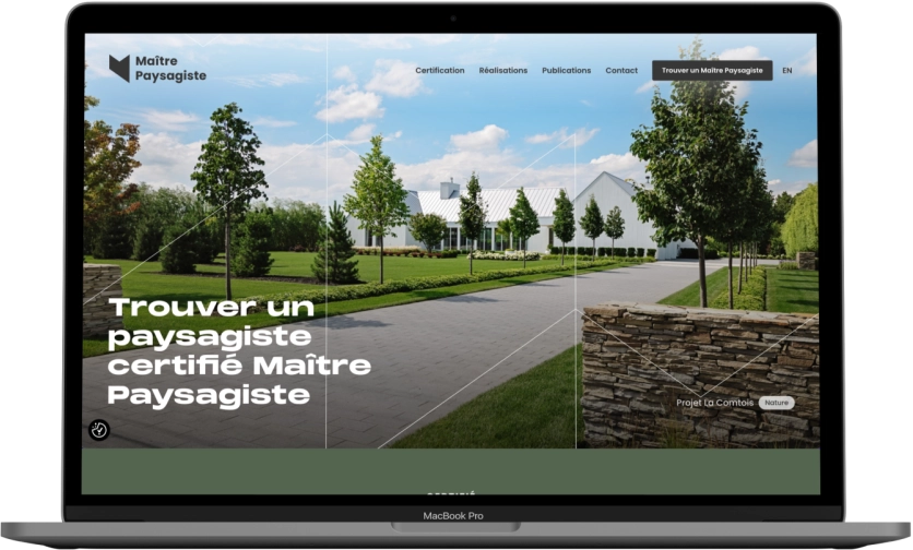 Maitre paysagiste laptop